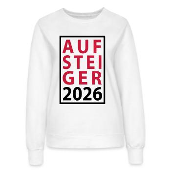 Aufsteiger 2026 Aufstieg - Frauen Sweatshirt - Weiß - Vorne - AI Model Female 172 dark (172cm)