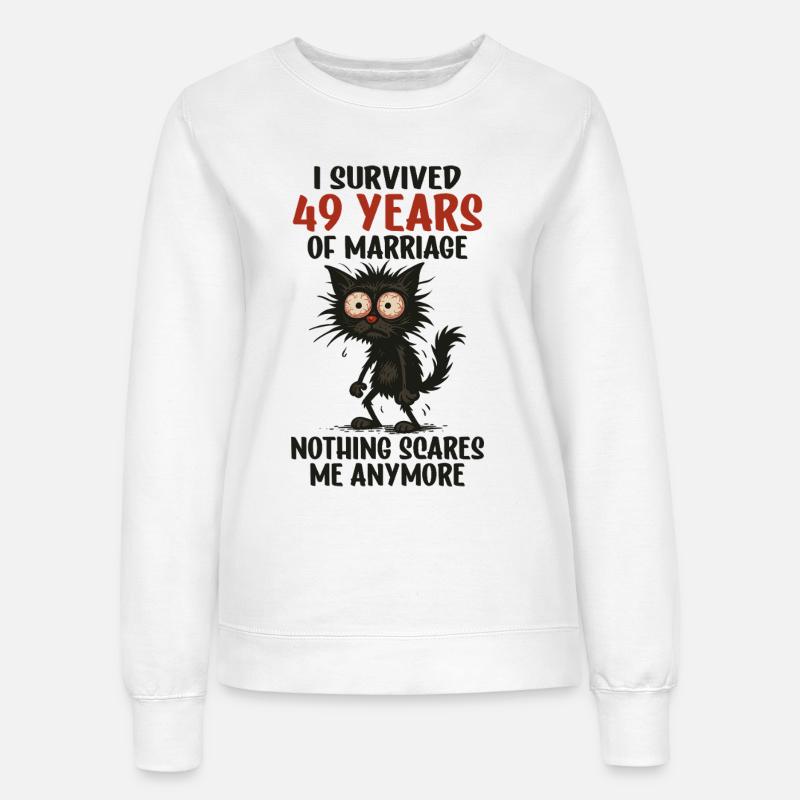 49 Hochzeitstag Geschenk Mann Frau Ehemann Ehefrau - Frauen Sweatshirt - Weiß