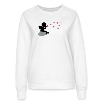 Cher ange - Sweat Femme - blanc - Devant - AI Model Female 172 dark (172cm)