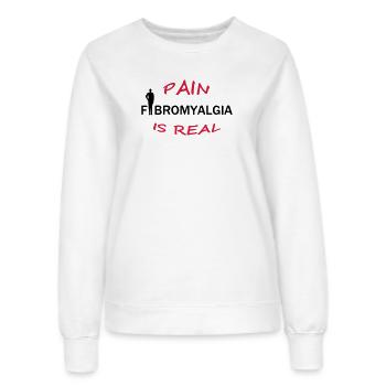 Fibromyalgia - Pain is real Geschenk - Frauen Sweatshirt - Weiß - Vorne - AI Model Female 172 dark (172cm)