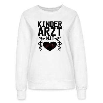 Kinderarzt mit Herz Geschenk - Frauen Sweatshirt - Weiß - Vorne - AI Model Female 172 dark (172cm)