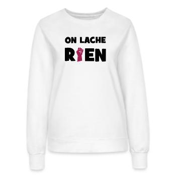Wir verlieren nichts! - Frauen Sweatshirt - Weiß - Vorne - AI Model Female 172 dark (172cm)