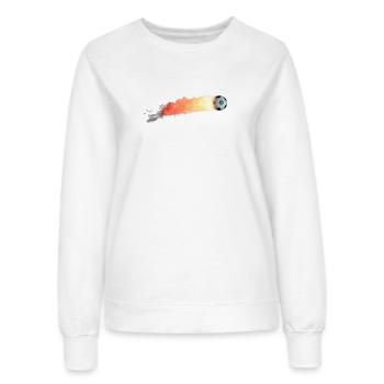 Flammenball Sprint - Frauen Sweatshirt - Weiß - Vorne - AI Model Female 172 dark (172cm)