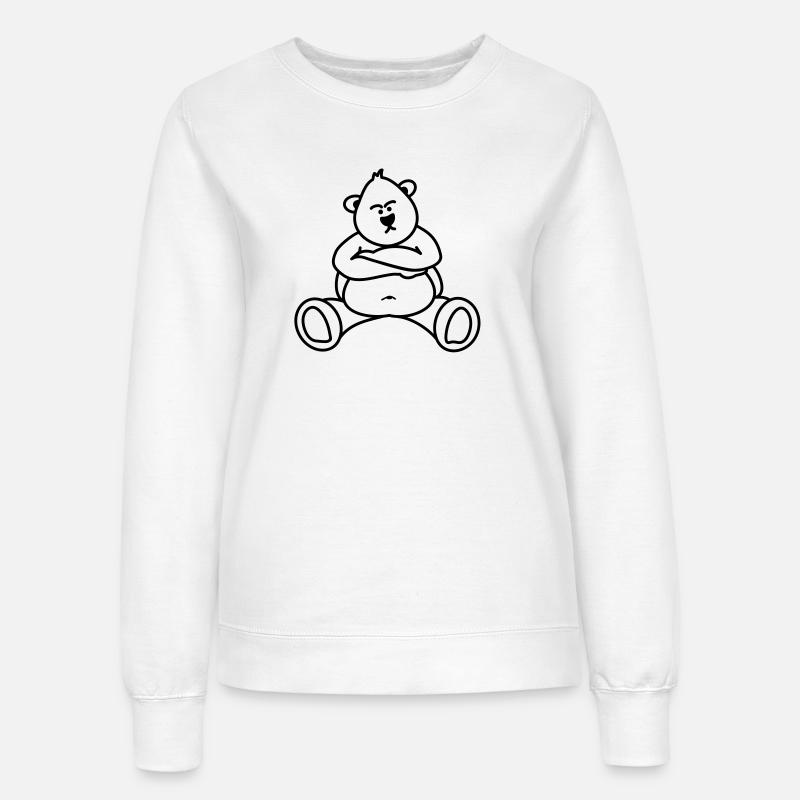 Evil Bear / Teddy pouts - Women’s Sweatshirt - white