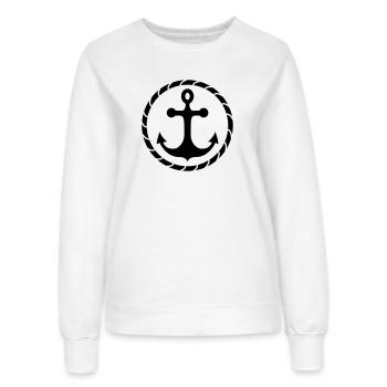 Anker - Frauen Sweatshirt - Weiß - Vorne - AI Model Female 172 dark (172cm)