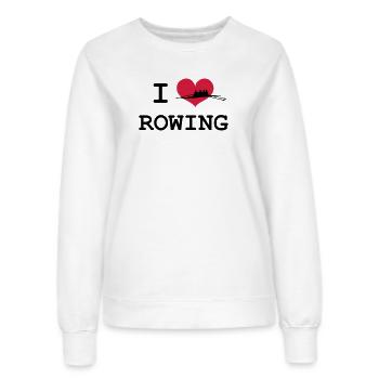 I Love Rowing - Frauen Sweatshirt - Weiß - Vorne - AI Model Female 172 dark (172cm)