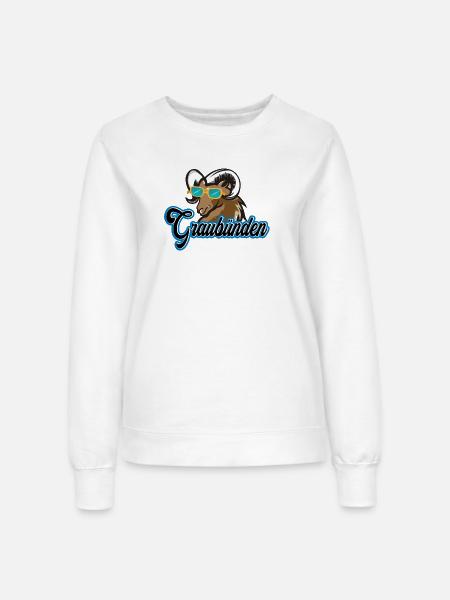 Graubünden Steinbock Stil - Frauen Sweatshirt - Weiß