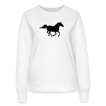 Shagya Arabe Galop Cheval Amour - Sweat Femme - blanc - Devant - AI Model Female 172 dark (172cm)