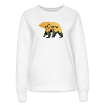 Bär Papa zum Vatertag  - Frauen Sweatshirt - Weiß - Vorne - AI Model Female 172 dark (172cm)