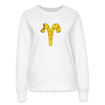 Sternzeichen Widder - Frauen Sweatshirt - Weiß - Vorne - AI Model Female 172 dark (172cm)