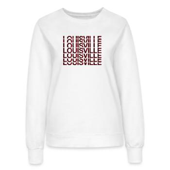 Louisville Grid Neon Schriftbild - Frauen Sweatshirt - Weiß - Vorne - AI Model Female 172 dark (172cm)