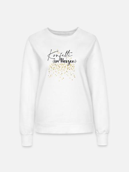 Konfetti im Herzen - Frauen Sweatshirt - Weiß