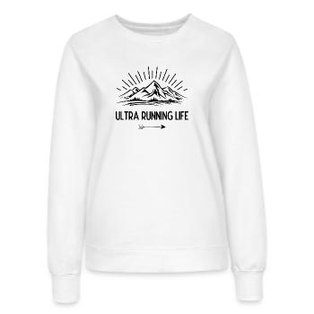 Ultra-Laufleben - Frauen Sweatshirt - Weiß - Vorne - AI Model Female 172 dark (172cm)