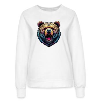 Wütender wilder Bär - Frauen Sweatshirt - Weiß - Vorne - AI Model Female 172 dark (172cm)