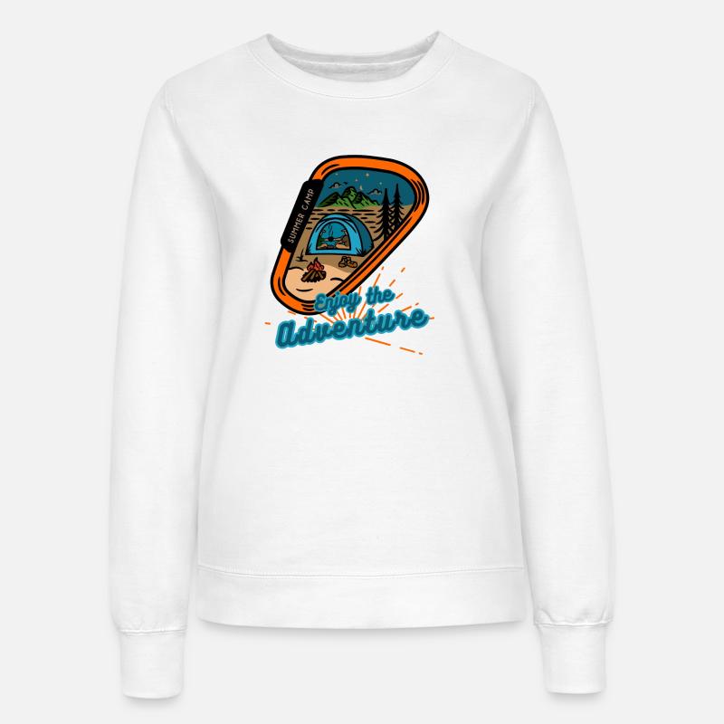 Summer Camp Adventure Enjoy - Women’s Sweatshirt - white