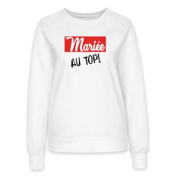 ZUKÜNFTIGE BRAUT. Junggesellinnenabschied. HOCHZEIT. MANNSCHAFT - Frauen Sweatshirt - Weiß - Vorne - AI Model Female 172 dark (172cm)
