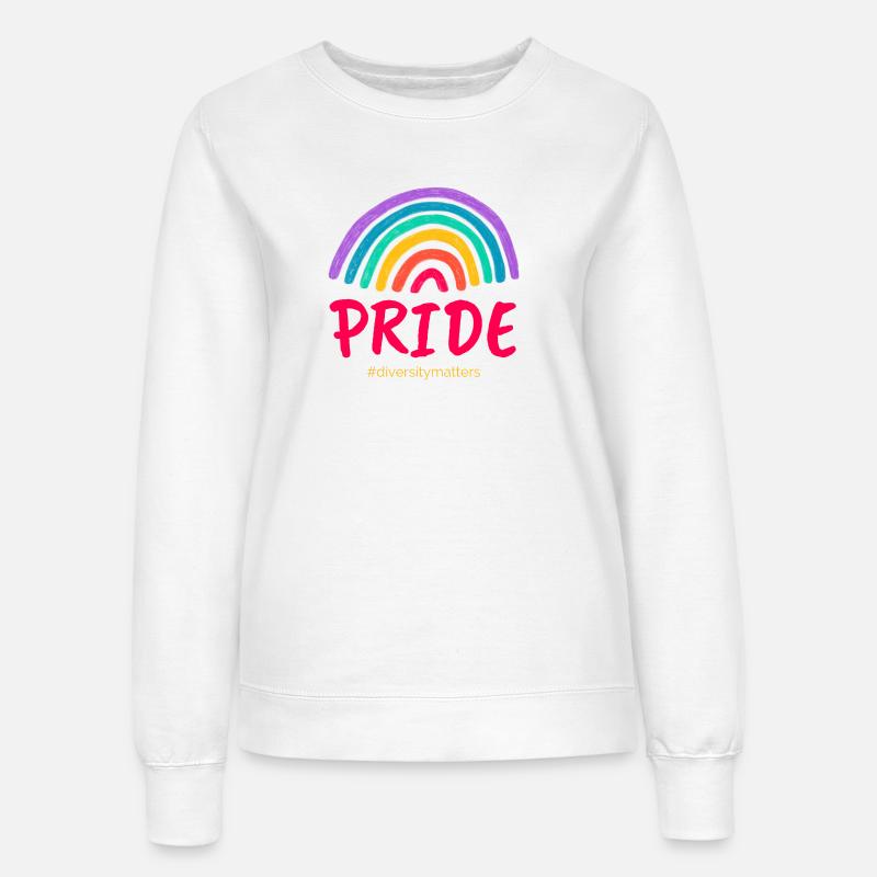 Pride pink #diversitymatters - Women’s Sweatshirt - white