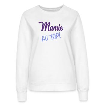 MAMIE. MAMAN. FÊTE DES MÈRES - Sweat Femme - blanc - Devant - AI Model Female 172 dark (172cm)