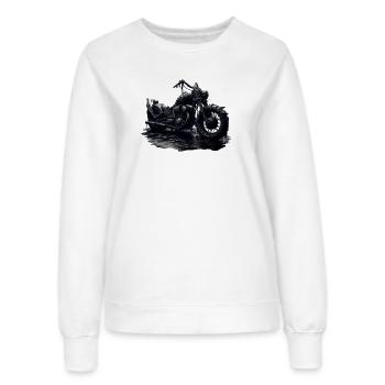 Rostiges Apokalypse Motorrad - Dark Fantasy Skull - Frauen Sweatshirt - Weiß - Vorne - AI Model Female 172 dark (172cm)