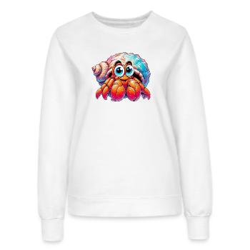 Einsiedlerkrebs - Frauen Sweatshirt - Weiß - Vorne - AI Model Female 172 dark (172cm)