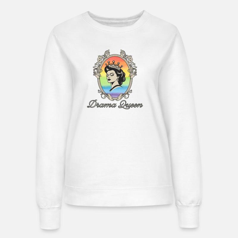 Drama Queen Regenbogenkrone - Frauen Sweatshirt - Weiß
