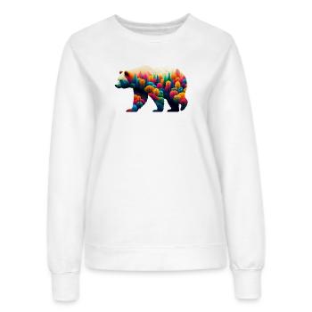 Bär - Frauen Sweatshirt - Weiß - Vorne - AI Model Female 172 dark (172cm)
