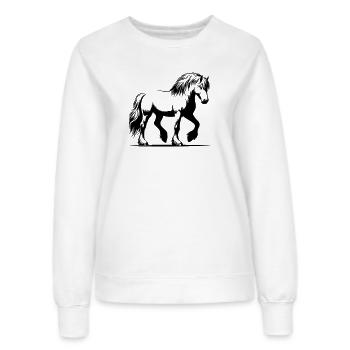 Pferd Isländer Islandpony Islandpferd - Frauen Sweatshirt - Weiß - Vorne - AI Model Female 172 dark (172cm)