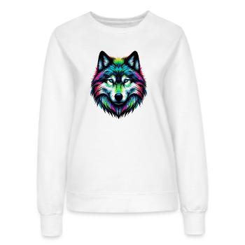 Loup - Sweat Femme - blanc - Devant - AI Model Female 172 dark (172cm)