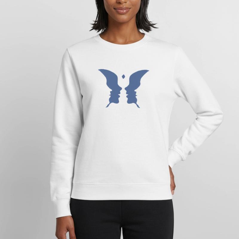 Küssende Gesichter oder ein Schmetterling Frauen Sweatshirt