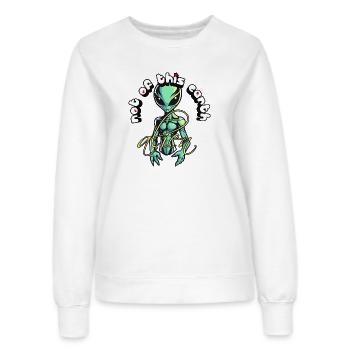 Nicht von dieser Erde: und einzigartiger Außerirdischer - Frauen Sweatshirt - Weiß - Vorne - AI Model Female 172 dark (172cm)