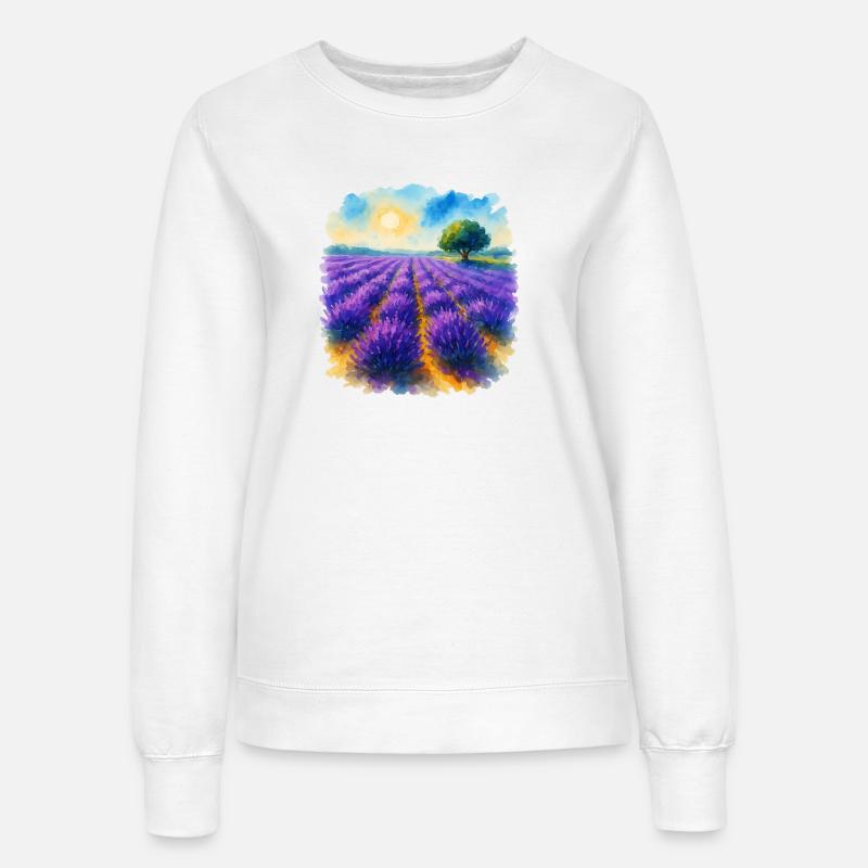 Lavender field - Women’s Sweatshirt - white