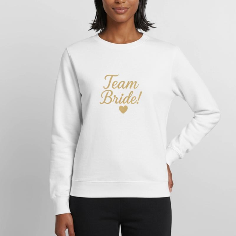 Conception de script d’or de l’équipe Bride. Mariage Sweat Femme