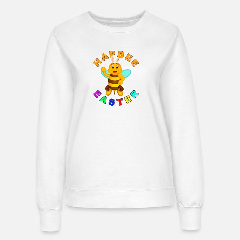 HAPBEE Easter with text - Women’s Sweatshirt - white