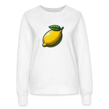 Natural Illustrated Lemon - Women’s Sweatshirt - white - Front - AI Model Female 172 dark (172cm)