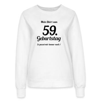 Passt seit 59 - Frauen Sweatshirt - Weiß - Vorne - AI Model Female 172 dark (172cm)