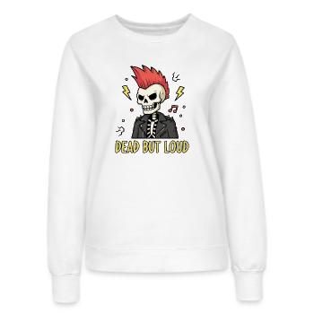 Tot aber Laut Punk-Skelett - Frauen Sweatshirt - Weiß - Vorne - AI Model Female 172 dark (172cm)