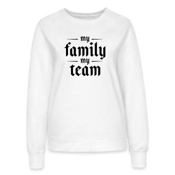 My Family Team Saying - Women’s Sweatshirt - white - Front - AI Model Female 172 dark (172cm)