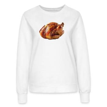 Truthahn Hähnchen Broiler Brathähnchen Hendl - Frauen Sweatshirt - Weiß - Vorne - AI Model Female 172 dark (172cm)