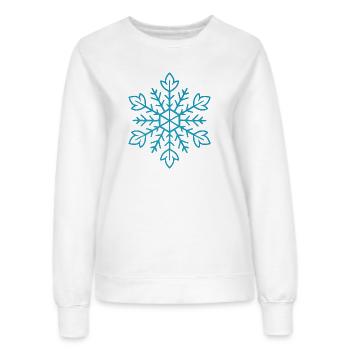 Schneeflocke | Berg | Skifahren | Snowboarden - Frauen Sweatshirt - Weiß - Vorne - AI Model Female 172 dark (172cm)