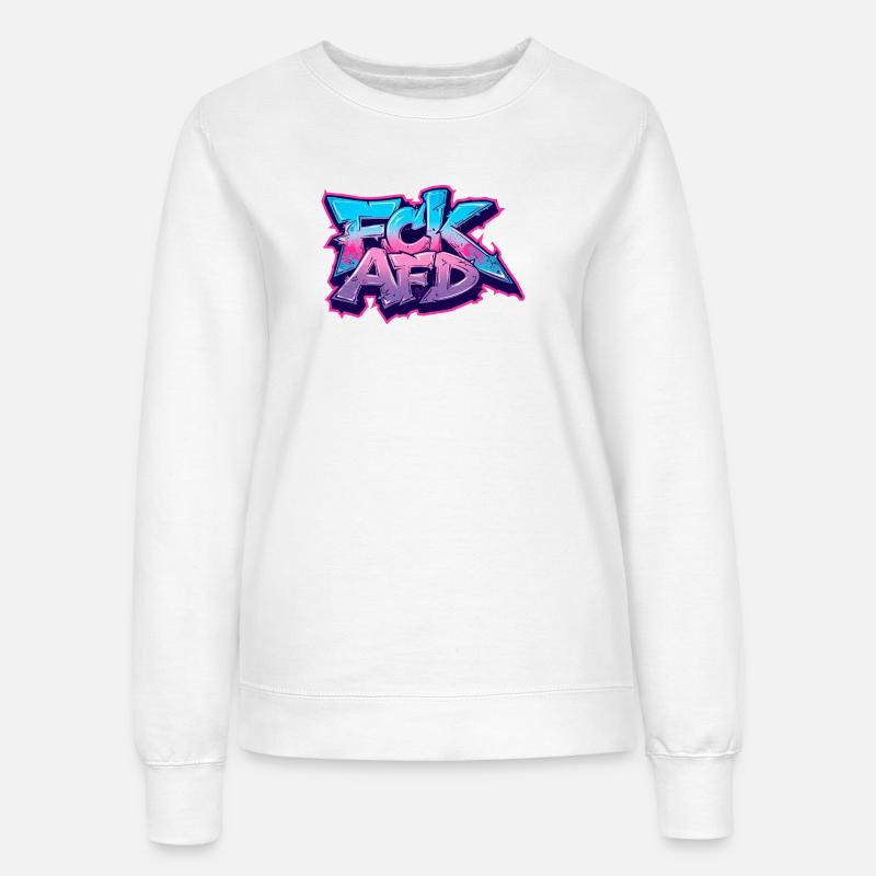 Graffiti Antifa Statement - Women’s Sweatshirt - white