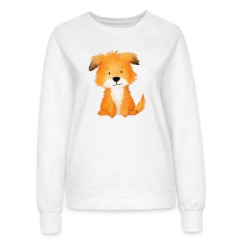 Hundefreund – süße und niedliche Illustration - Frauen Sweatshirt - Weiß - Vorne - AI Model Female 172 dark (172cm)