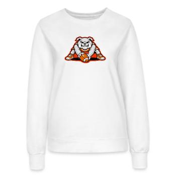 Mascotte de puissance du football des Bulldogs - Sweat Femme - blanc - Devant - AI Model Female 172 dark (172cm)