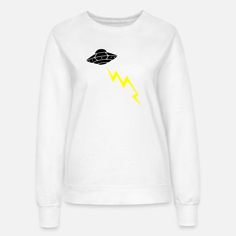 Invasion d’OVNIs, attaque éclair Vector extraterrestre - Sweat Femme - blanc