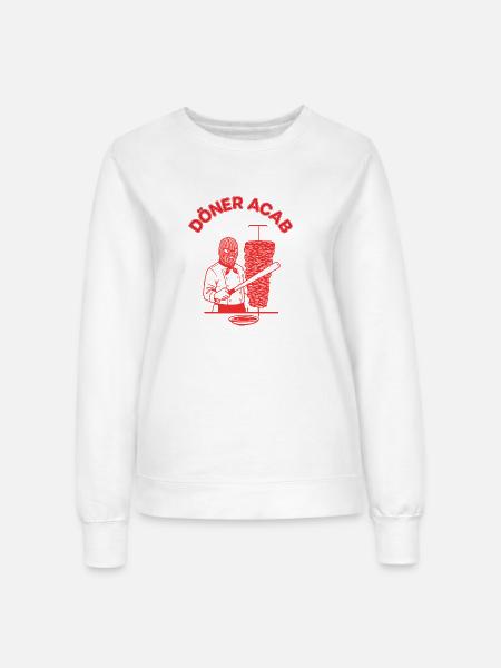 Döner ACAB Parodie Links - Frauen Sweatshirt - Weiß