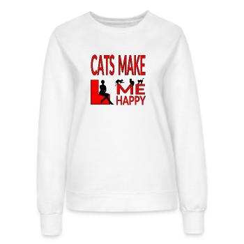 Katzen - Frauen Sweatshirt - Weiß - Vorne - AI Model Female 172 dark (172cm)