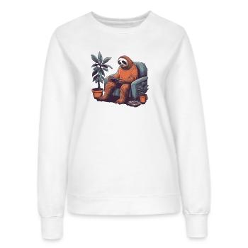 Fauler Gamer im Sessel - Frauen Sweatshirt - Weiß - Vorne - AI Model Female 172 dark (172cm)