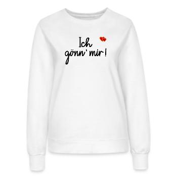 Lebensplan Genuss Gönnung - Frauen Sweatshirt - Weiß - Vorne - AI Model Female 172 dark (172cm)