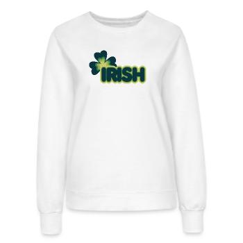 Retro Shamrock Glow - Frauen Sweatshirt - Weiß - Vorne - AI Model Female 172 dark (172cm)