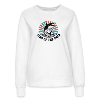 Haikönig des tiefen Ausbruchs - Frauen Sweatshirt - Weiß - Vorne - AI Model Female 172 dark (172cm)