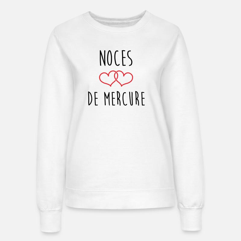 Merkur bryllupsdag, 38 års ekteskap - Sweatshirt for kvinner - hvit